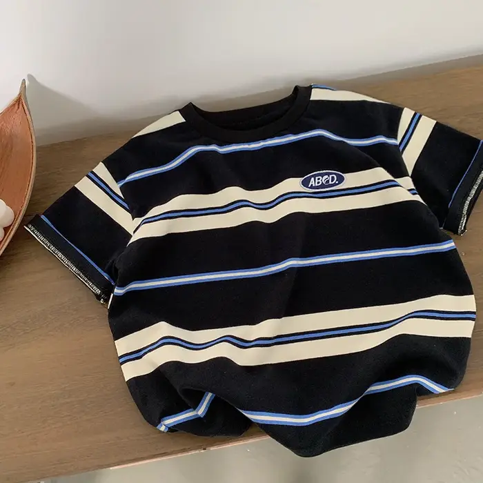 T-shirts rayés pour enfants pour garçons filles de 2 à 10 ans