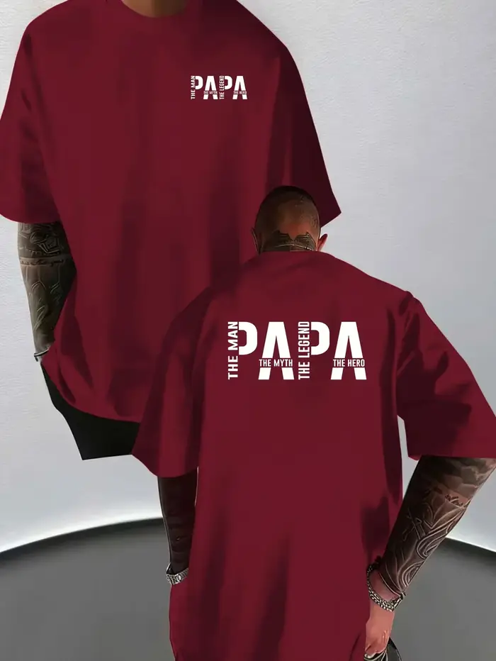 T-shirt pour homme 100% coton avec design « Dad Man Myth Legend »
