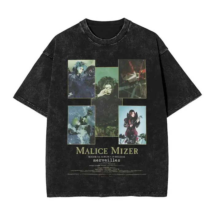 Malice Mizer T-Shirt groupe de Rock Hip Hop T-Shirts à manches courtes Y2K classique