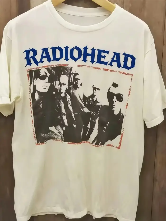 T-shirts Vintage Rares de la Tournée de Concerts de l'Album Kid A des Radiohead - Collection Homme et Femme - Style Hip Hop Streetwear Oversize - Vente Flash