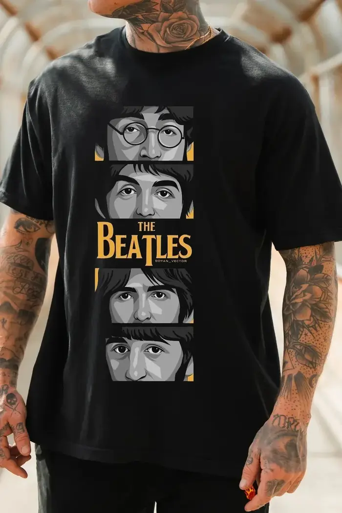 T-shirt The Beatles pour hommes et femmes