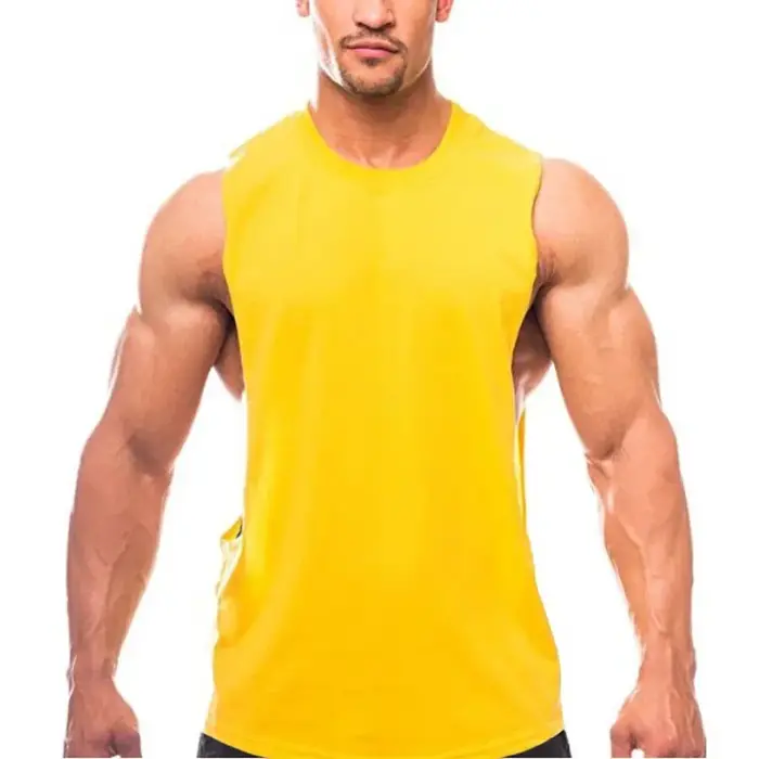 Débardeur de musculation pour hommes, dessin animé, Stringer de gymnastique, Fitness, vêtements soli