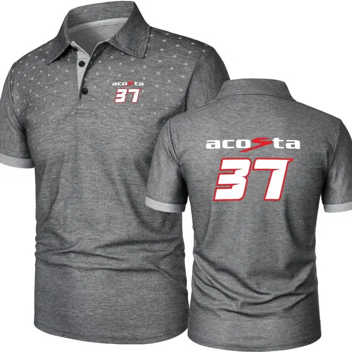 Polos Pedro Acosta 37 moto cavalier course t-shirt à manches courtes passionnés de plein air hommes Jersey classique