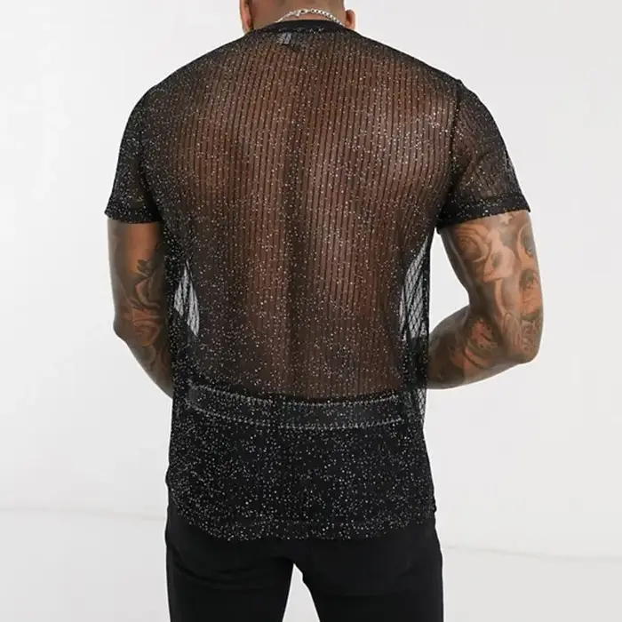 T-shirt en maille à manches courtes pour hommes