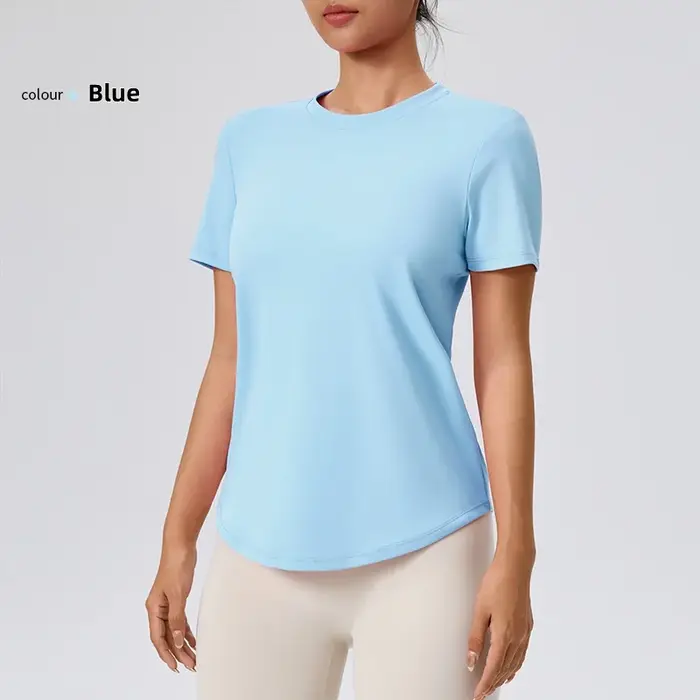 T-shirt classique à col rond pour femmes