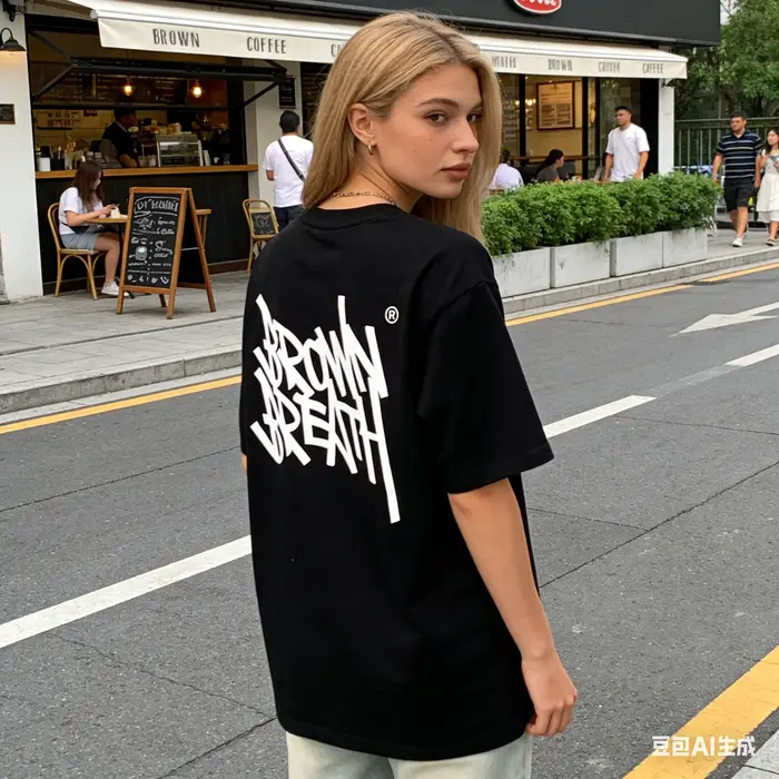 T-shirt pour homme, plusieurs tailles, imprimé HD, motif graffiti marron, coton, streetwear, mode décontractée, col rond, cadeau