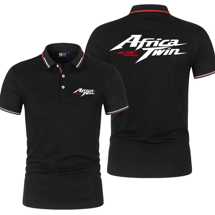 Polo d'été pour hommes Africa Twin Crf 1100 L Crf1000 Logo