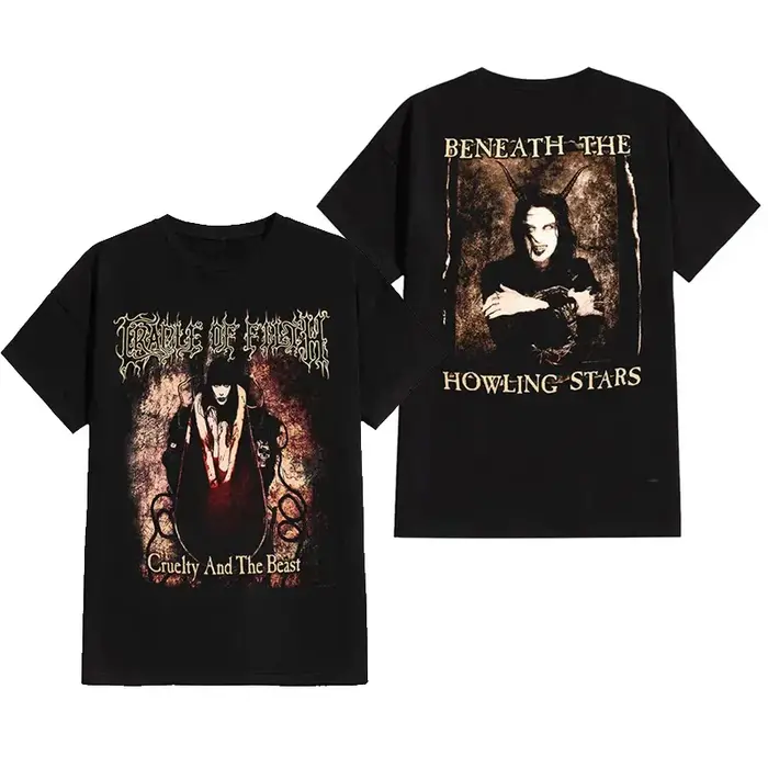 T-shirt décontracté Cradle of Filth Emperor Band Extreme Gothic Black Metal pour hommes et femmes, h