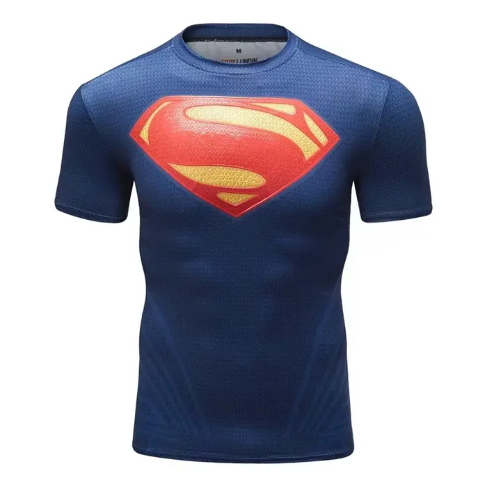 T-shirt décontracté Superman 2026 à manches courtes pour homme, costume de cosplay, t-shirt de sport