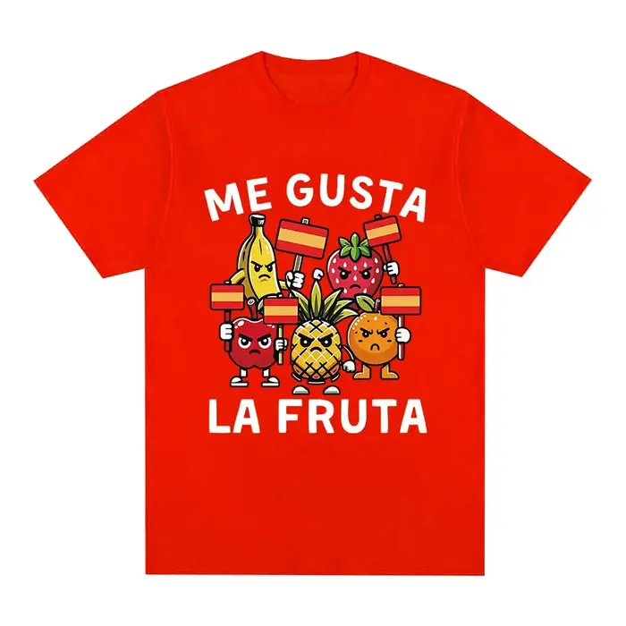 Me Gusta La Fruta T-shirt drôle j'aime les Fruits espagnol Meme imprimé T-shirts femmes