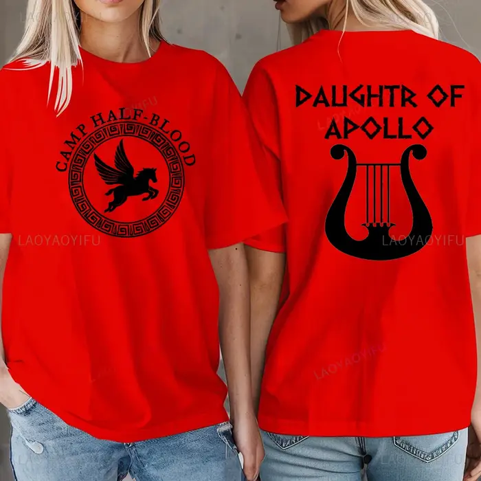 Camp demi-sang mythologie grecque fille graphique t-shirts été femme homme mode décontracté extérieur respirant coton T-shirt