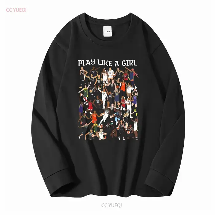 Play Like A Girl WNBA joueurs Jersey t-shirt manches longues ou courtes vintage lavé doux confortable polyvalent homme élégant