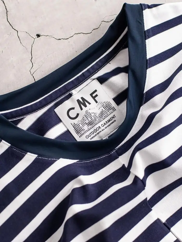 CMF 24SS OUTDOOR T-shirt ample à manches longues rayé patchwork fonctionnel