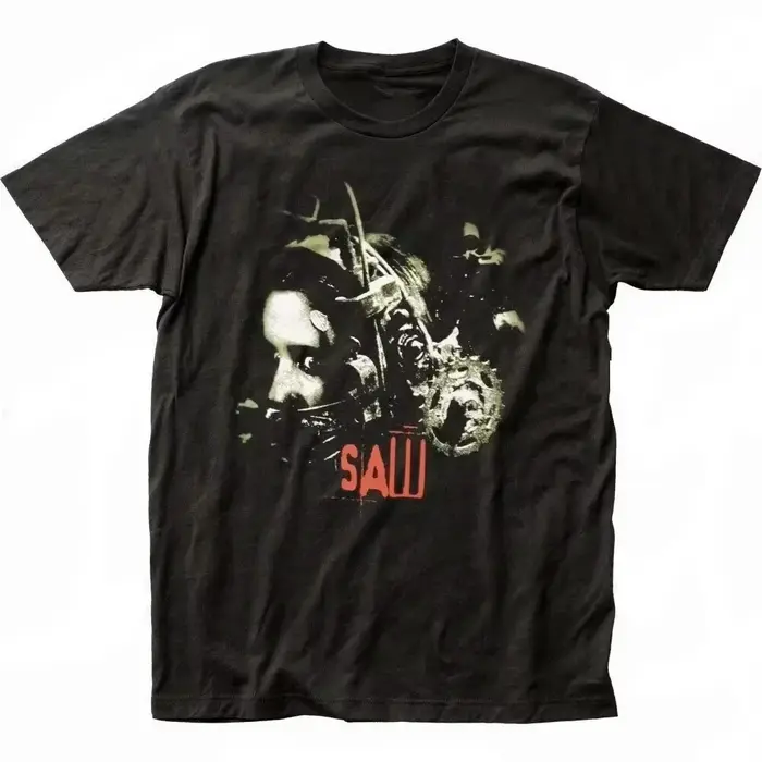 T-shirt Unisexe 2026 Film SAW Horreur Torture de la Tête, Mode Vintage, Col Rond, Style Harajuku Y2K