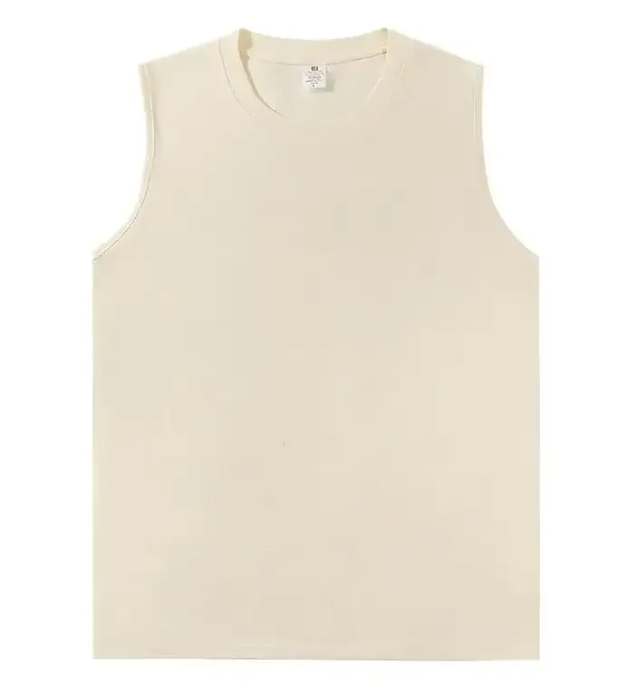 Vente flash - Vêtements d'été pour hommes - Débardeur basique élastique en coton pur - T-shirt sans 