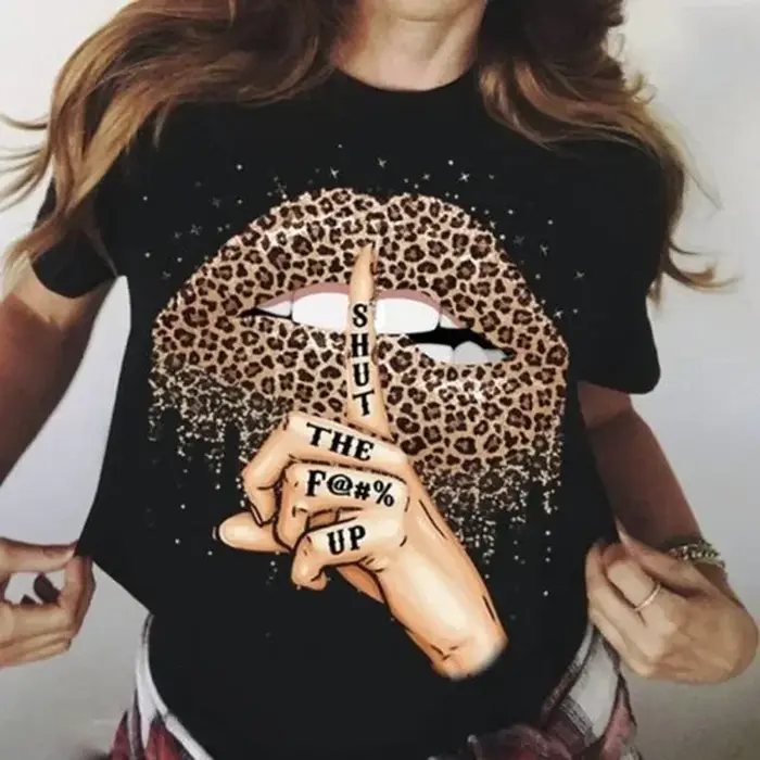 T-shirt manches courtes col rond femme