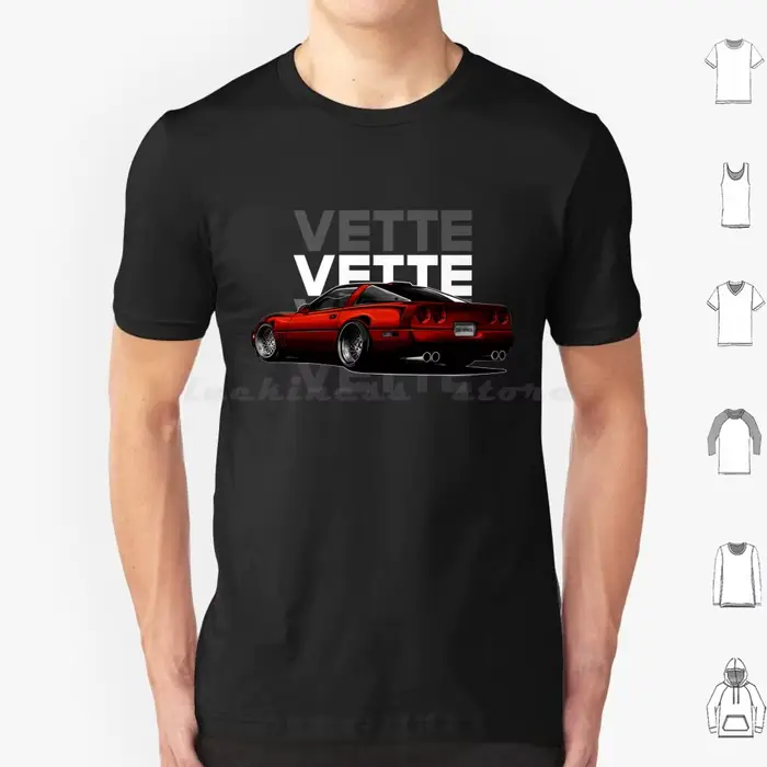 Chevy Vette C4-Carcorner t-shirt coton hommes femmes bricolage impression Corvette C4 Chevy Vette Gm