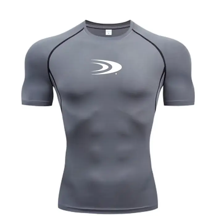 T-shirt de compression homme 2026 à manches courtes – Maillot de sport fitness