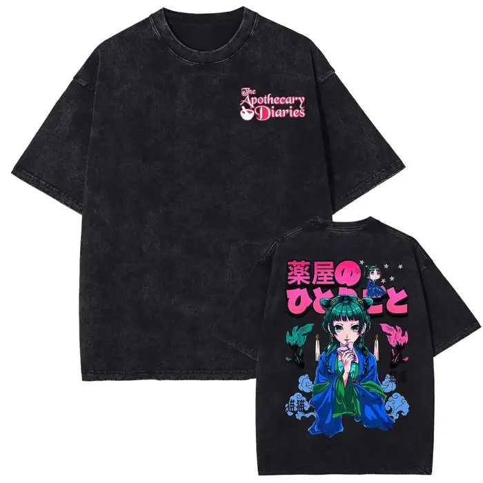 Mao Mao's Apothecary Diaries Anime lavé T-shirts remèdes médecine dessin
