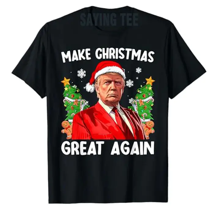 Rendre Noël encore une fois drôle Santa MAGA hommes T-Shirt