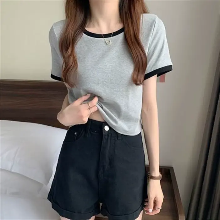 T-shirts Hip Hop Cool pour Femmes, T-shirts Basiques Décontractés Oversize, Hauts de Qualité Unisexe