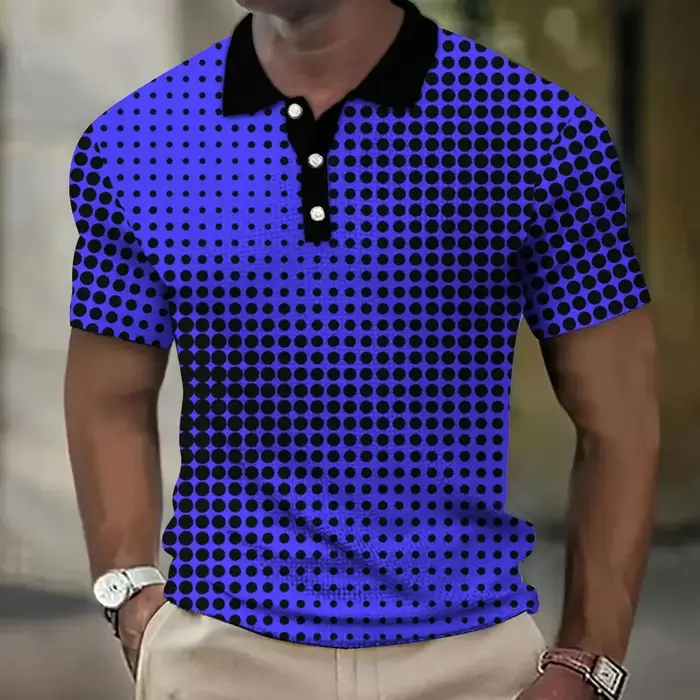 2023 Vente chaude Polo T-Shirt pour hommes 3d Spot imprimé vêtements