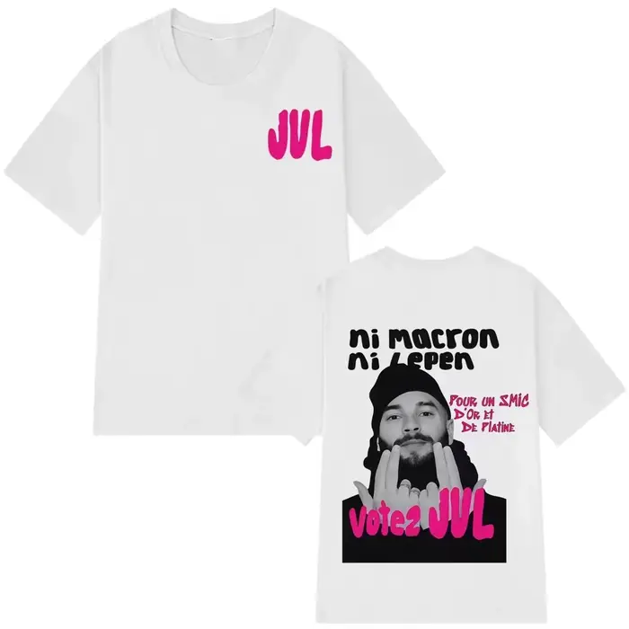 T-shirts graphiques tendance JUL pour hommes et femmes, style hip-hop, surdimensionnés, à manches co