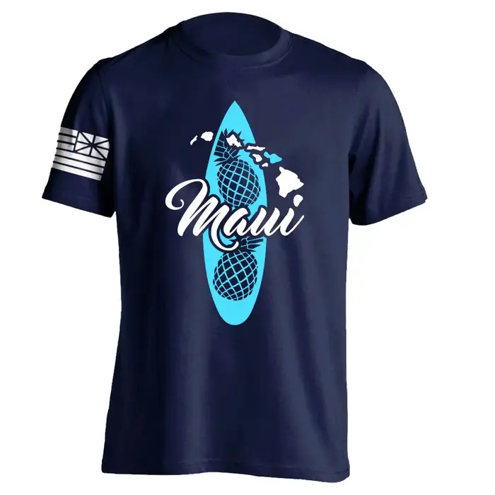 T-shirt 100 % coton à imprimé surf hawaïen pour l'été