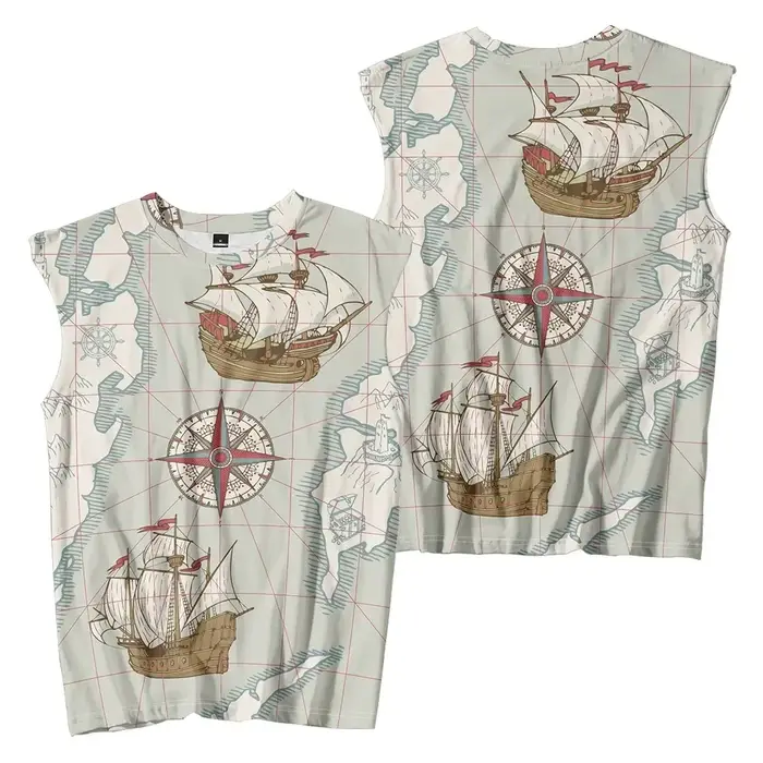 Débardeur graphique ancre nautique pour hommes