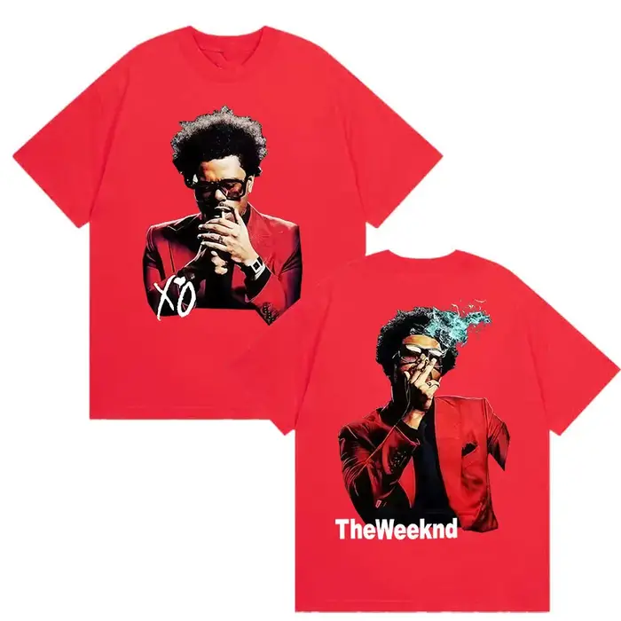 Pop chanteur The Weeknd Xo nouvel Album 2025 Tour T-shirts hommes femmes mode gothique Hip Hop manch
