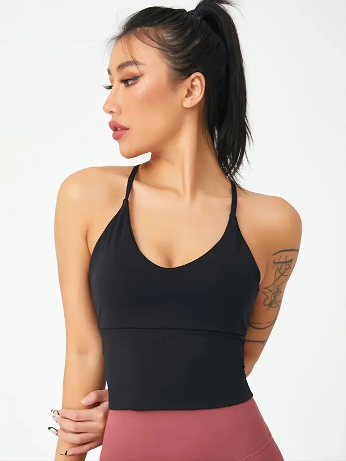Débardeur sans manches pour femme, nouveau style 2026, avec coussinets de soutien-gorge intégrés, à 