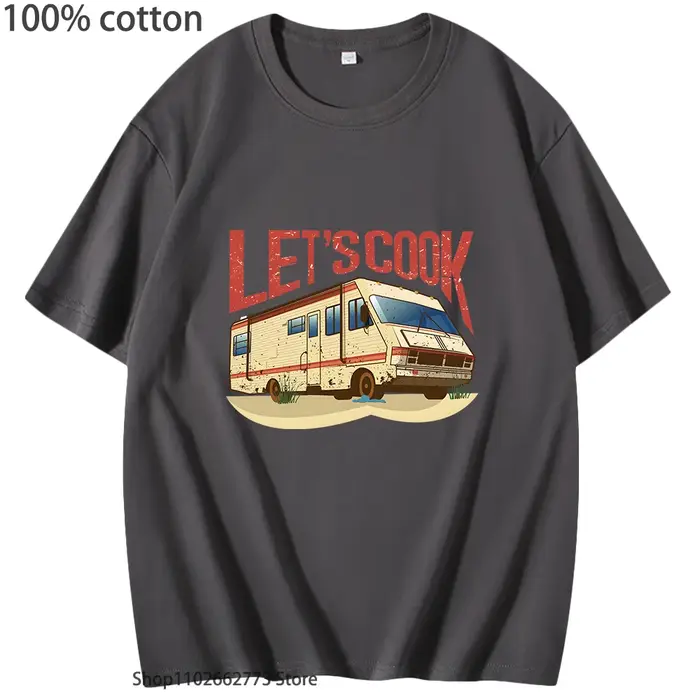 Fauuny Breaking Bad T-shirt permet de cuisinier imprimer t-shirts hommes Hip Pop hauts col rond à manches courtes