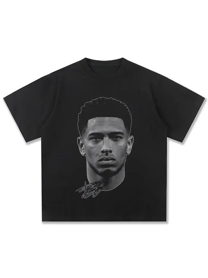 T-shirt pour homme avec impression de la figure de Bellingham, haut décontracté à col rond et manches courtes, pour les fans de football, grandes tailles S-6XL