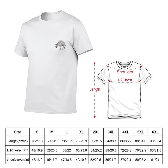 T-shirt avec impression de hyaène (version petit format)