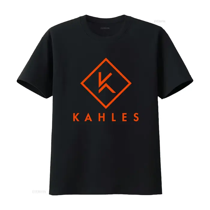 T-shirt noir pour homme Kahles Optics Rifles Hunting avec logo orange stylé pour les amateurs de ple