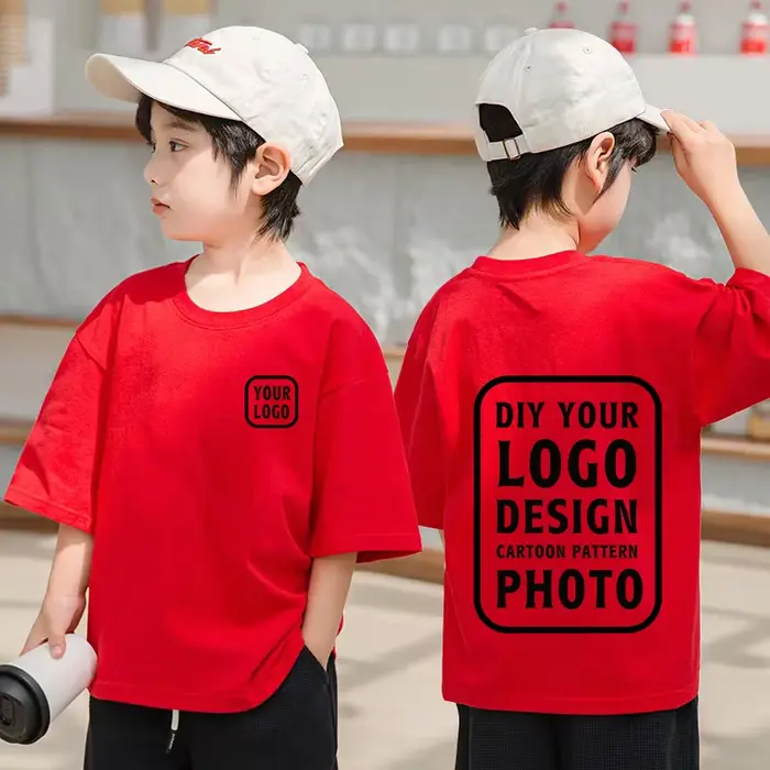 T-shirt à manches courtes en coton confortable pour garçon et fille