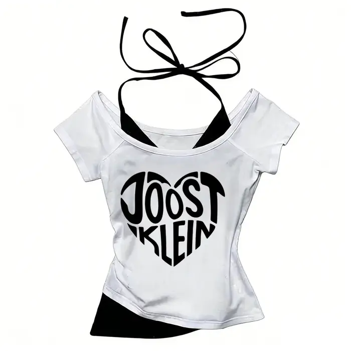 Joost Klein crop top pour femme harajuku kawaii emo t-shirt mignon manga alternative drôle graphique meme vintage