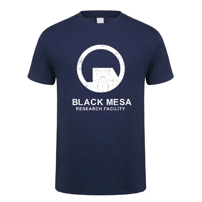 Noir Mesa établissement de recherche t-shirt graphique hommes coton Streetwear à manches courtes t-shirts