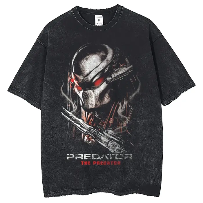 T-shirt rétro à col rond pour homme