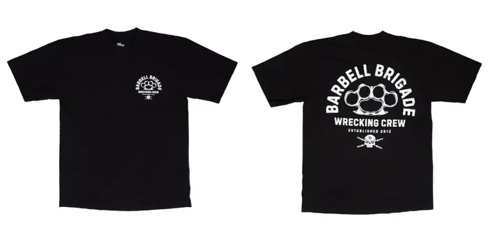 Barbell Brigade 2025 T-Shirt de gymnastique d'été pour hommes en coton à manches courtes musculation