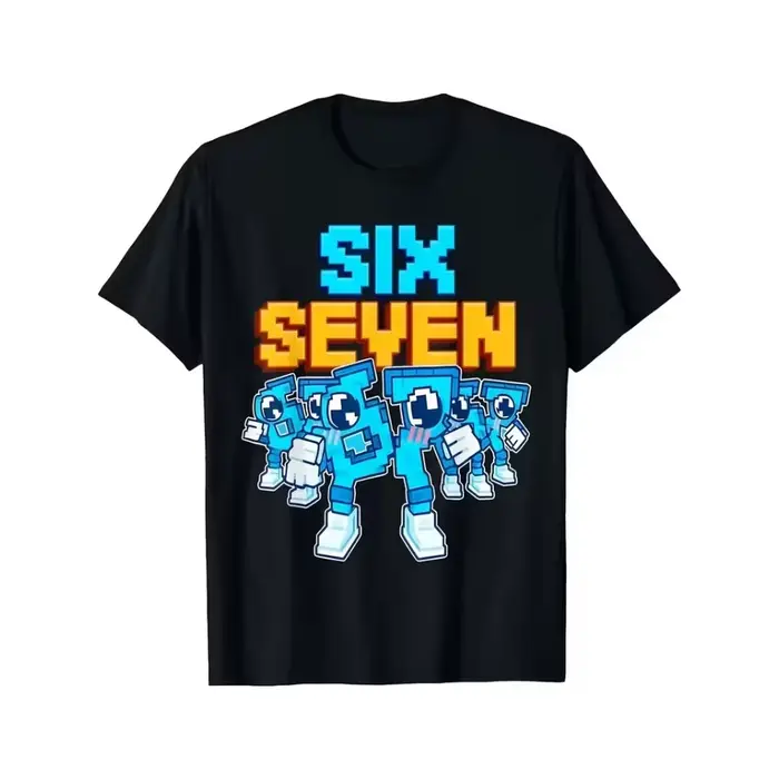T-shirt amusant Six Seven Bruh Meme Internet pour garçons et filles