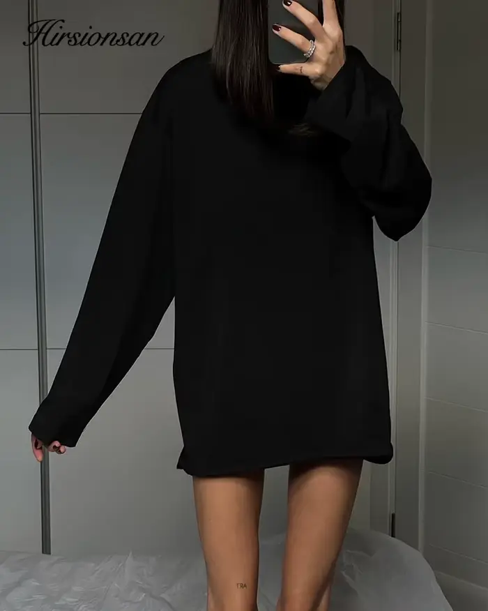 Hirsionsan-T-shirt basique à col rond pour femme, 100% coton, pull respirant, t-shirts personnalisés