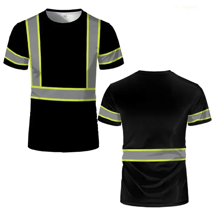 T-shirts de travail de sécurité à rayures simples