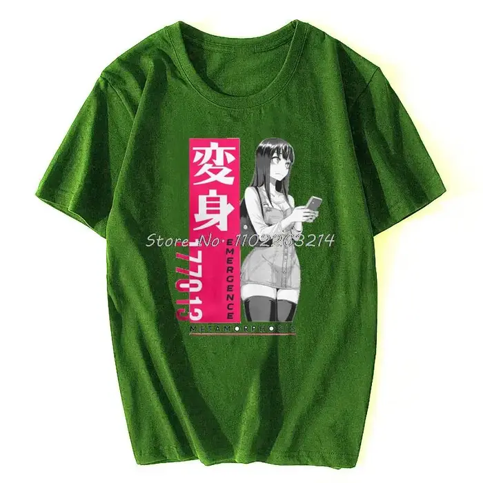 T-Shirt en Coton Imprimé pour Homme, Vêtement avec Motif de Dessin Animé, Manga, Émergé, Métamorphos