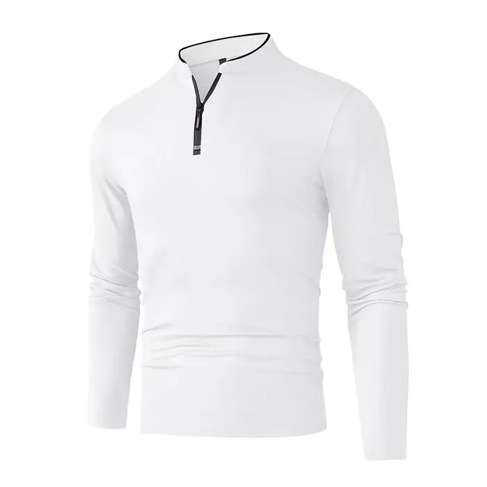 Polo décontracté à fermeture éclair pour hommes