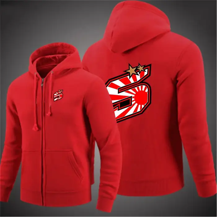 Johann Zarco No 5 imprimer 2025 printemps automne hommes classique couleur unie populaire sweat fermeture éclair décontracté confortable sweats à capuche