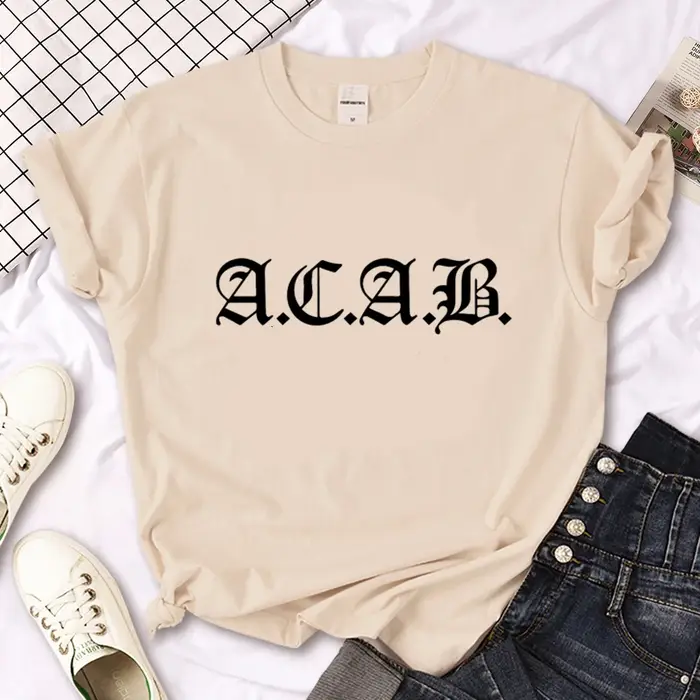 T-shirt manga japonais pour femmes, vêtements comiques, Acab, été, 600