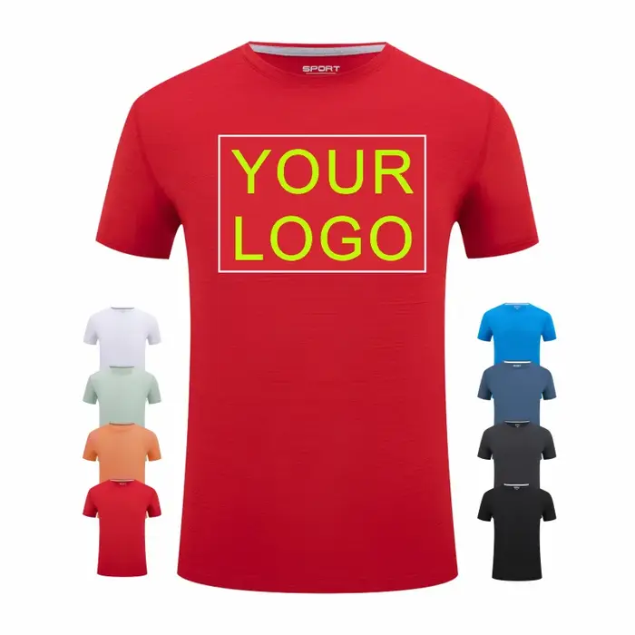 T-shirt à manches courtes et col rond avec LOGO personnalisé