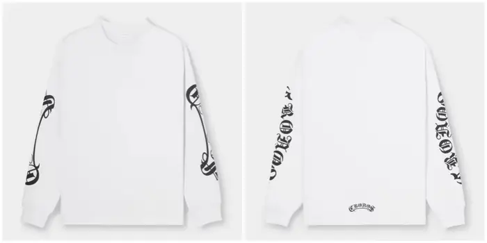 T-shirt à manches longues surdimensionné pour homme, imprimé script gothique, col rond, streetwear j