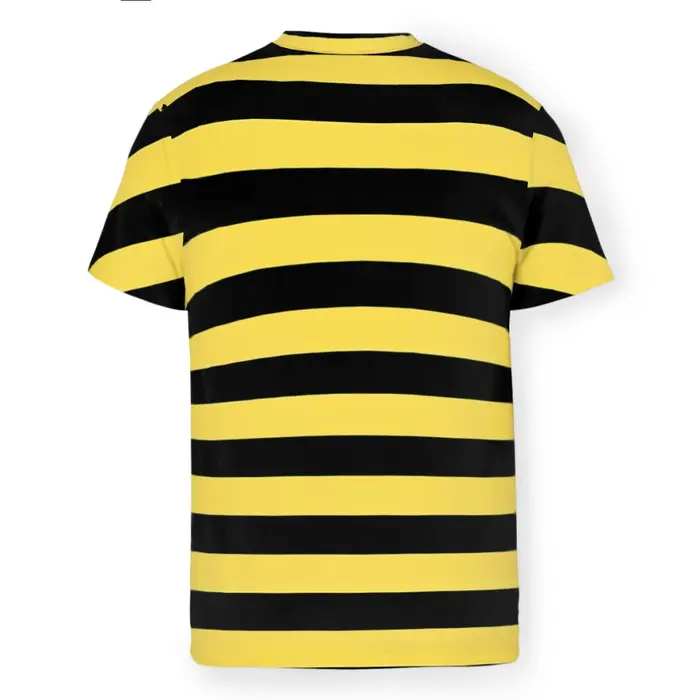 T-Shirt en Polyester pour Homme et Femme, Hipster, Noir et Jaune, à la Mode